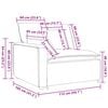 vidaXL Modular Sofa Armrest End Module with Cushions Dark Grey 100 cm