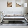 vidaXL Metal Bed Frame without Mattress with Headboard White 193x203cm