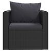 vidaXL 9 Piece Garden Lounge Set with Cushions Poly Rattan Black