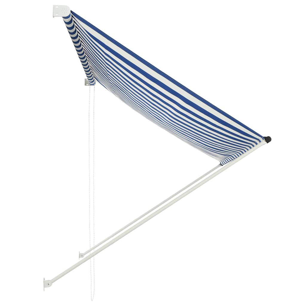 vidaXL Retractable Awning 200x150 cm Blue and White