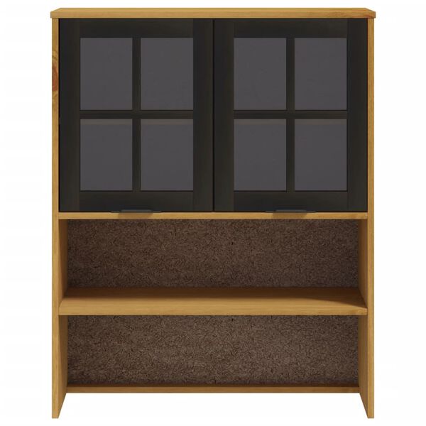 vidaXL Top for Highboard with Glass Doors FLAM Solid Wood Pine