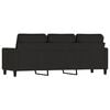vidaXL 3-Seater Sofa Black 180 cm Velvet