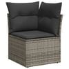 vidaXL 8 Piece Garden Sofa Set with Cushions Grey Poly Rattan