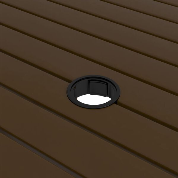 vidaXL Garden Table Brown 81.5x81.5x72 cm Steel