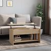 vidaXL Coffee Table Sonoma Oak 102x50x52,5 cm Engineered Wood