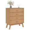 vidaXL Drawer Cabinet OLDEN Brown Solid Wood Pine