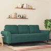 vidaXL 3-Seater Sofa Dark Green 180 cm Velvet