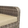 vidaXL Garden Chair with Footstool Light Brown Poly Rattan