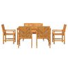 vidaXL Garden Dining Set 6 pcs Brown 150 x 90 x 74 cm