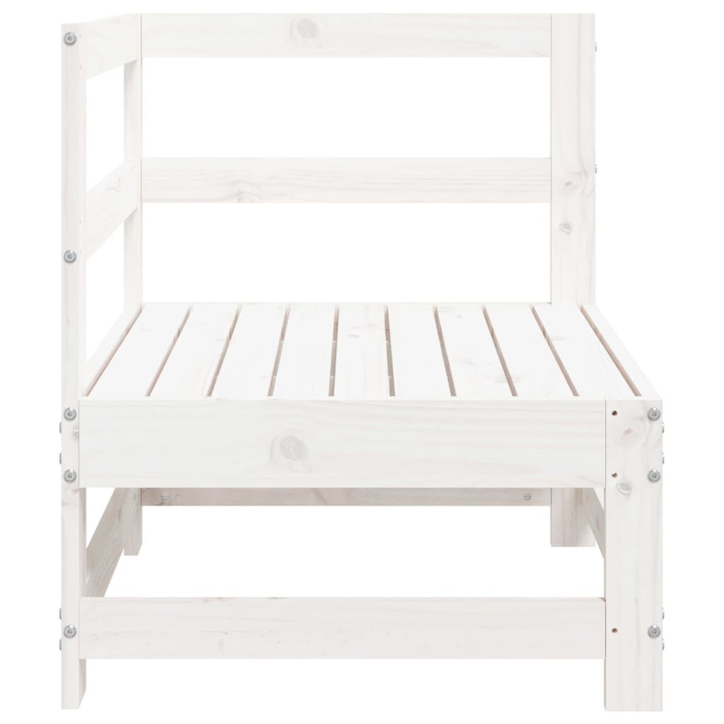 vidaXL Garden Corner Sofa White Solid Wood Pine