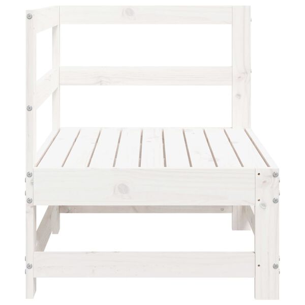 vidaXL Garden Corner Sofa White Solid Wood Pine