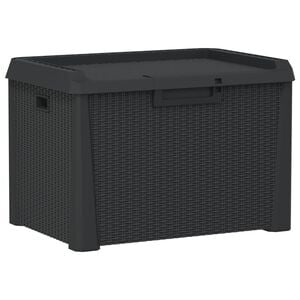 vidaXL Garden Storage Box Anthracite 125 L PP