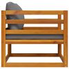 vidaXL Garden Chair with Dark Grey Cushions Solid Acacia Wood