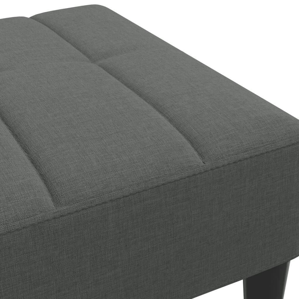 vidaXL Footstool Dark Grey 77x55x31 cm Fabric