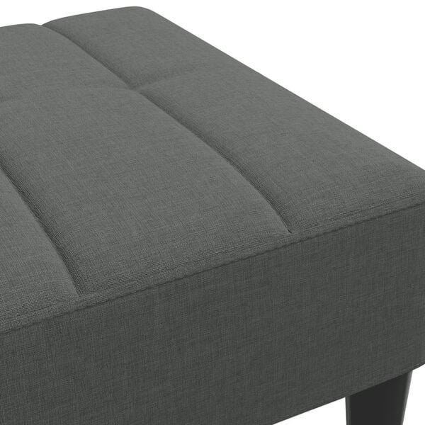 vidaXL Footstool Dark Grey 77x55x31 cm Fabric