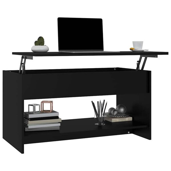 vidaXL Coffee Table Black 102x50x52.5 cm Engineered Wood