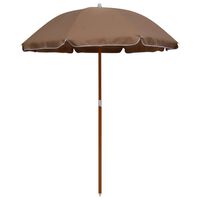 vidaXL Parasol with Steel Pole 180 cm Taupe