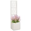 vidaXL Flower Box White 36 x 36 x 140 cm Plastic