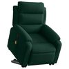 vidaXL Stand up Massage Recliner Chair Dark Green Velvet