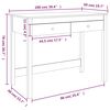 vidaXL Desk with Drawers White 100x50x78 cm Solid Wood Pine