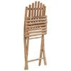 vidaXL Folding Garden Chairs 2 pcs with Cushions Bamboo