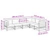 vidaXL 6 Piece Garden Sofa Set with Cushions Solid Wood Pine