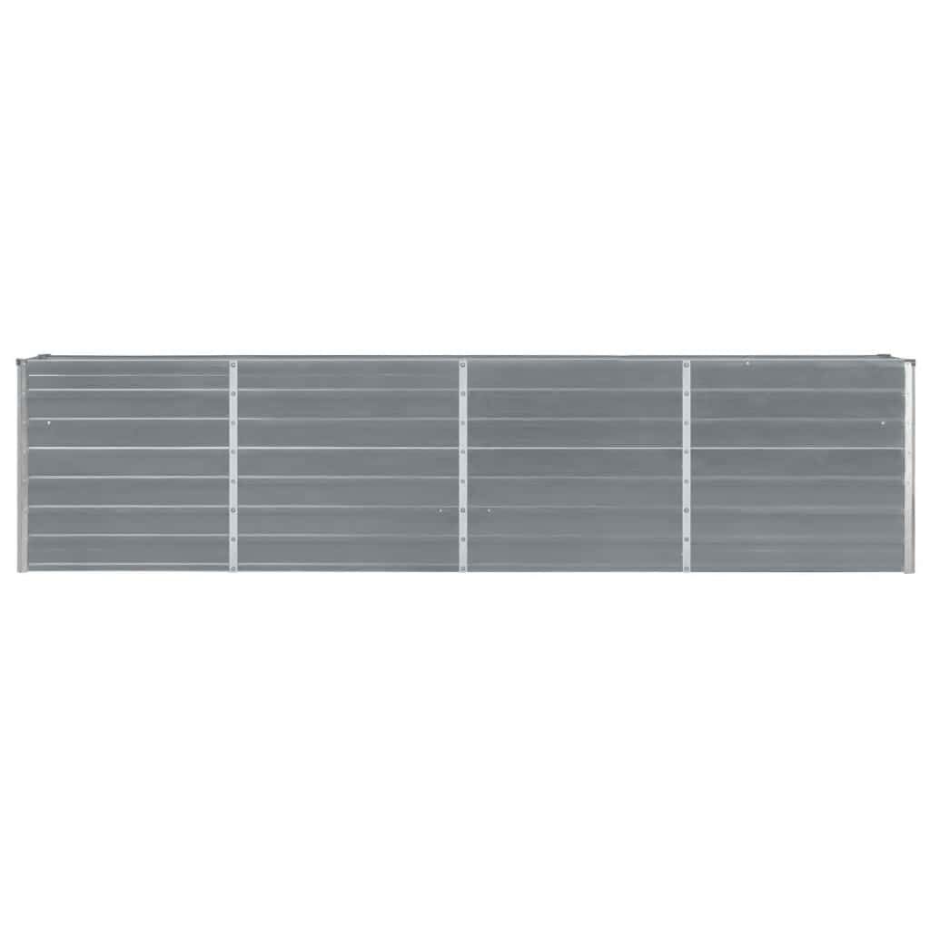 vidaXL Raised Garden Bed 320x40x77 cm Galvanised Steel Grey