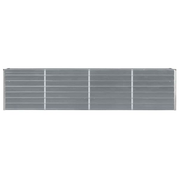 vidaXL Raised Garden Bed 320x40x77 cm Galvanised Steel Grey
