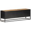 vidaXL TV Cabinet 120x30x40 cm Rough Mango Wood and Natural Cane