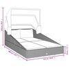 vidaXL Sunbed with Foldable Roof Grey 200x114x128 cm Poly Rattan