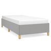 vidaXL Bed Frame without Mattress Light Grey 100x190 cm Twin Fabric
