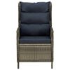 vidaXL 9 Piece Outdoor Dining Set with Cushions Poly Rattan Brown