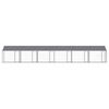vidaXL Dog Cage with Roof and Doors Grey 12x2x2 m Galvanised Steel