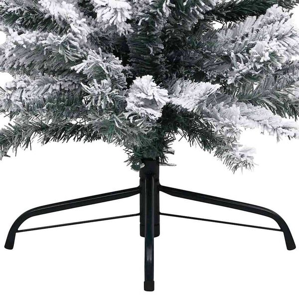 vidaXL Slim Artificial Pre-lit Christmas Tree with Ball Set Green 180 cm