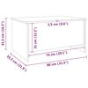 vidaXL Coffee Table Smoked Oak 80x55.5x41.5 cm Engineered Wood