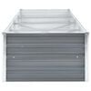 vidaXL Garden Raised Bed Galvanised Steel 320x80x45 cm Grey