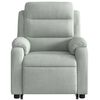 vidaXL Electric Stand up Massage Recliner Chair Light Grey Velvet
