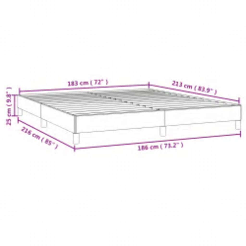 vidaXL Bed Frame without Mattress Dark Grey California King Fabric