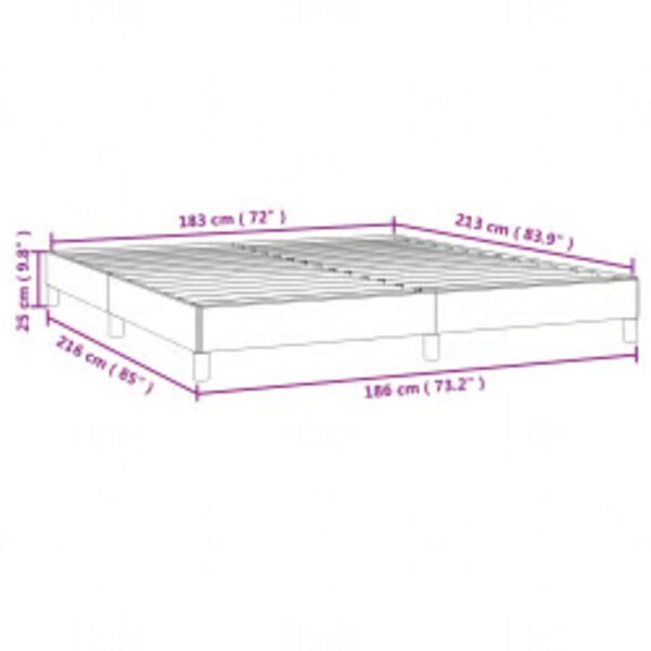 vidaXL Bed Frame without Mattress Dark Grey California King Fabric