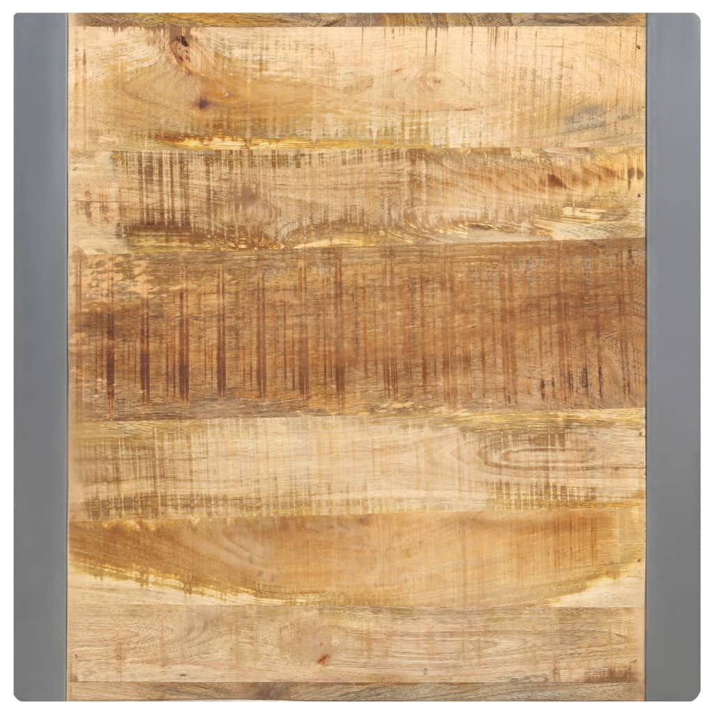 vidaXL Dining Table 60x60x75 cm Solid Rough Mango Wood