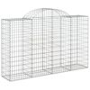 vidaXL Arched Gabion Basket 200x50x120/140 cm Galvanised Iron