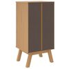 vidaXL Bedside Cabinet OLDEN Grey and Brown Solid Wood Pine