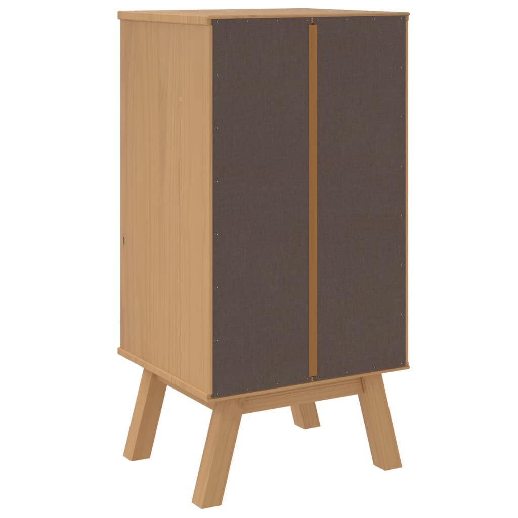 vidaXL Bedside Cabinet OLDEN Grey and Brown Solid Wood Pine