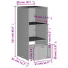 vidaXL Garden Storage Cabinet Beige 50x55x115 cm Poly Rattan