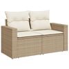 vidaXL 12 Piece Garden Sofa Set with Cushions Beige Poly Rattan