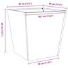 vidaXL Garden Planters Anthracite 2 pcs 40x40x40 cm Steel