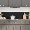 vidaXL Kitchen Backsplashes 2 pcs Black 80x40 cm Tempered Glass