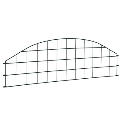 vidaXL Arched Garden Fence Set 77.3x26 cm Green