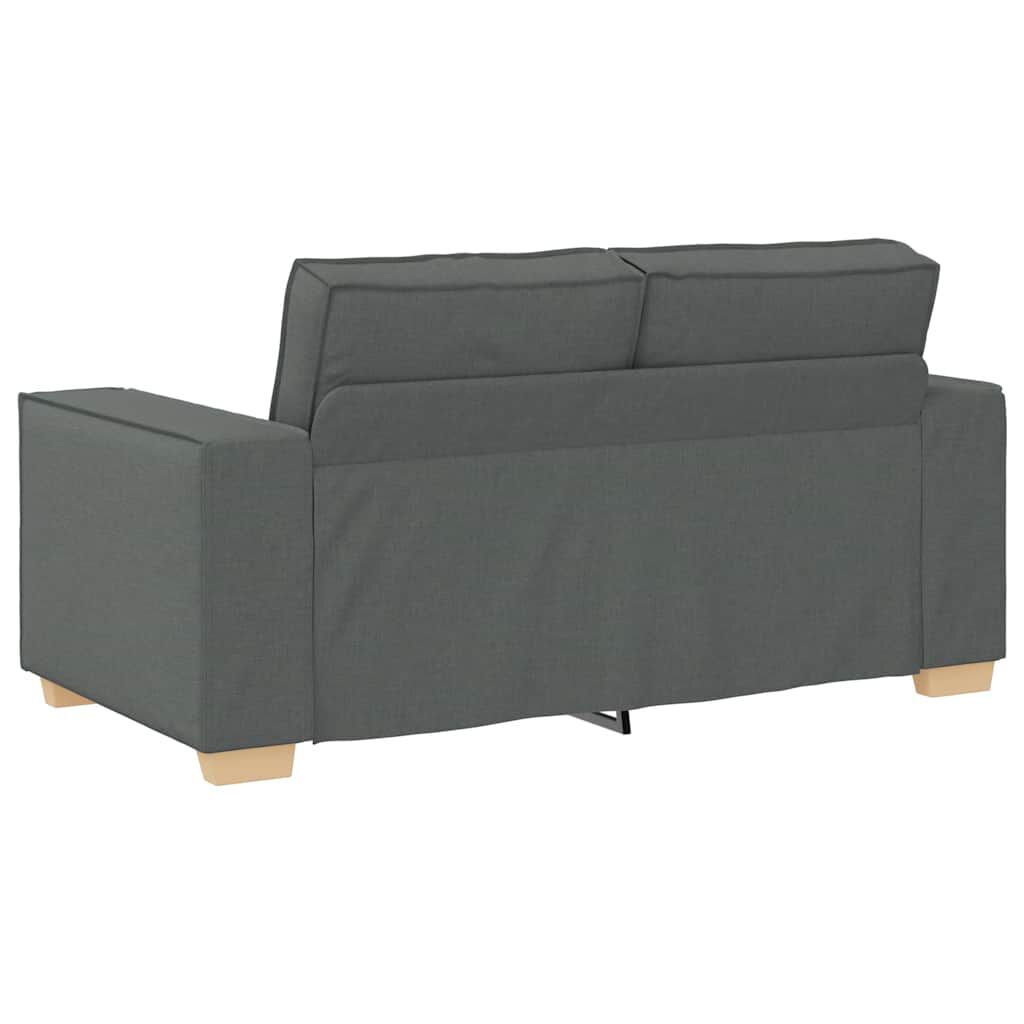 vidaXL 2 Piece Sofa Set with Cushions Dark Grey Fabric