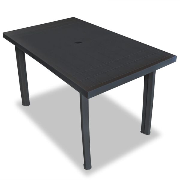 vidaXL 5 Piece Outdoor Dining Set Plastic Anthracite